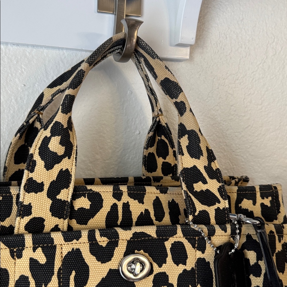 Coach Leopard Canvas Tote - Picture 4 of 8
